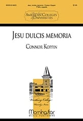 Jesu Dulcis Memoria TTBB choral sheet music cover